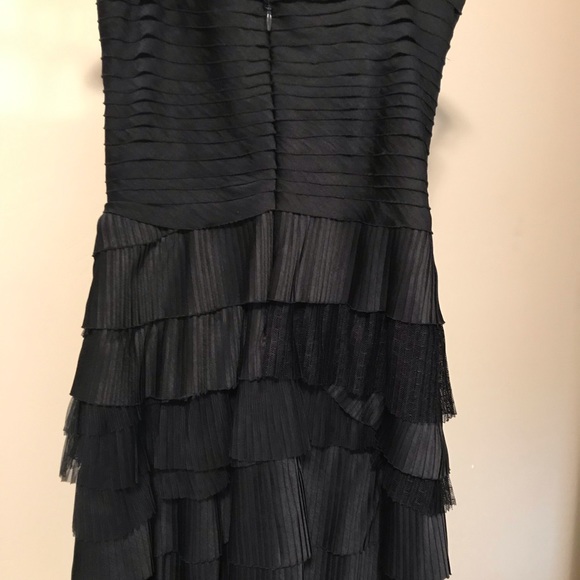 Dark navy blue strapless lace dress - Picture 3 of 3